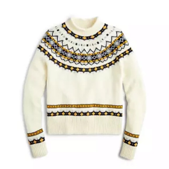 J.Crew Fair Isle Rollneck Sweater in Candlelight Multi XS - Picture 5 of 5